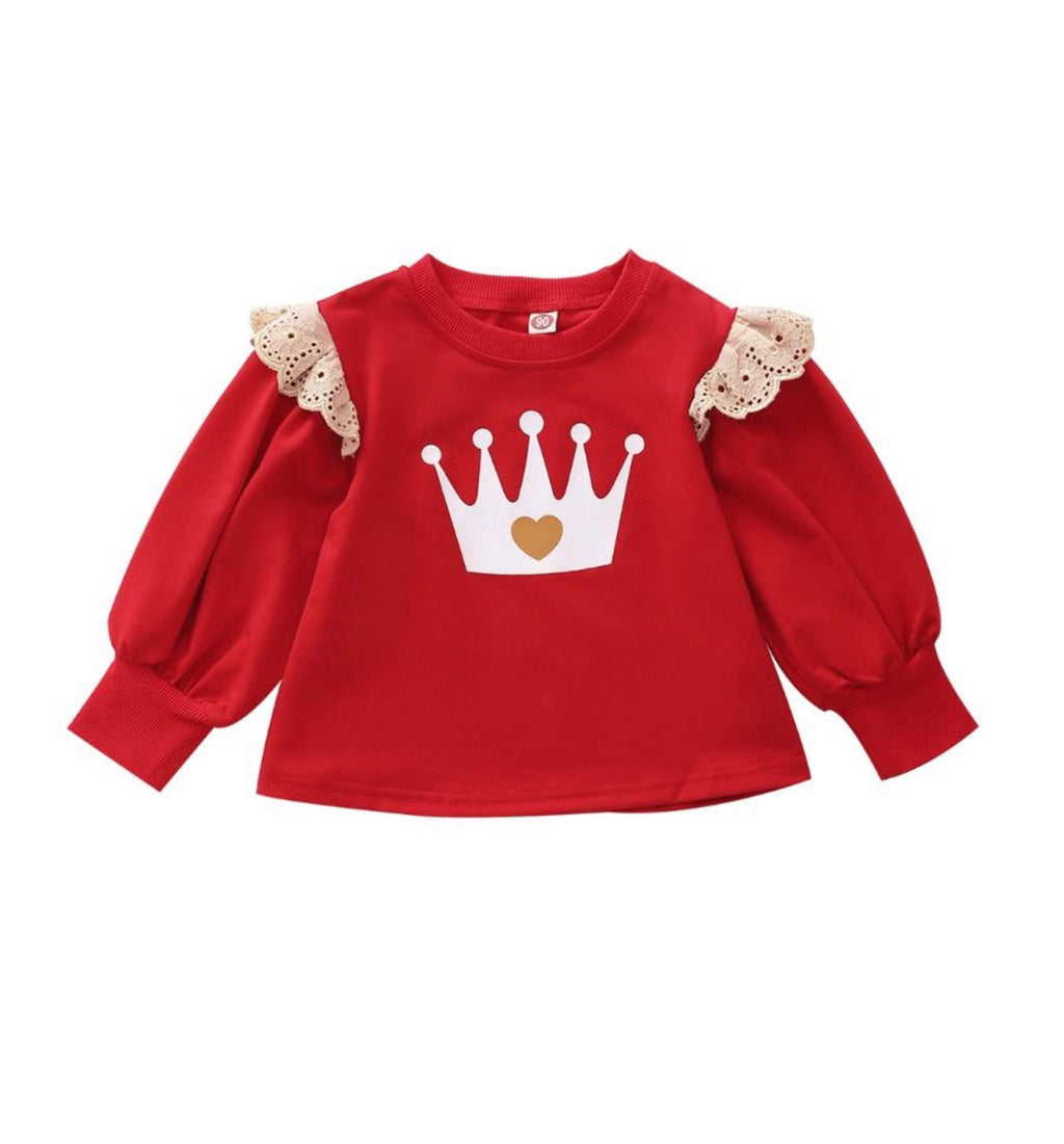 Crown Lantern Sleeve Sweatshirt