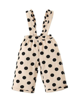 Polka Dot Suspender Pants