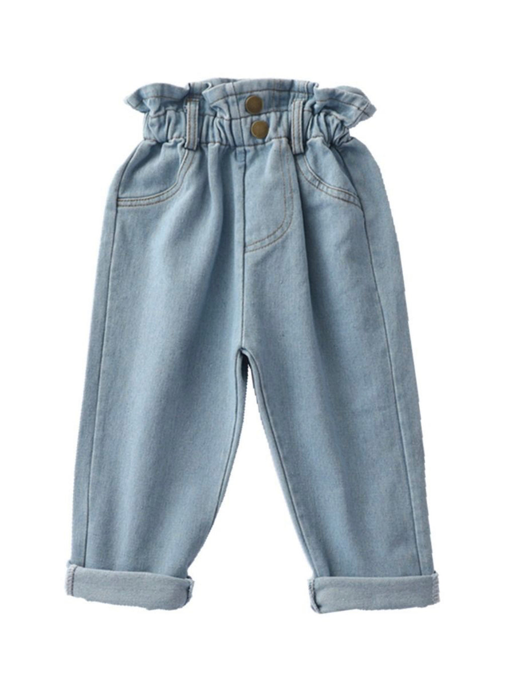 Trendy Elastic Waist Jeans