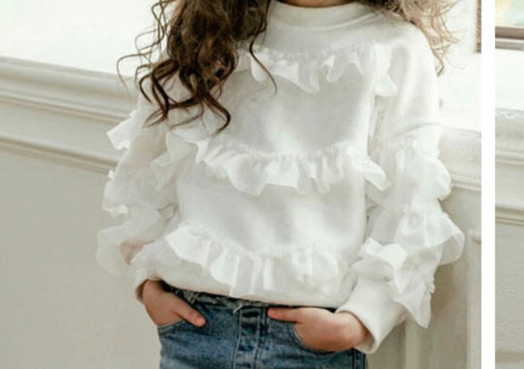 White Lace Sweatshirt